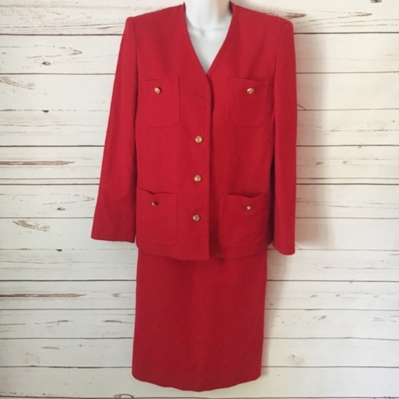 Dior Dresses & Skirts - Vintage Christian Dior Wool Skirt Suit Set